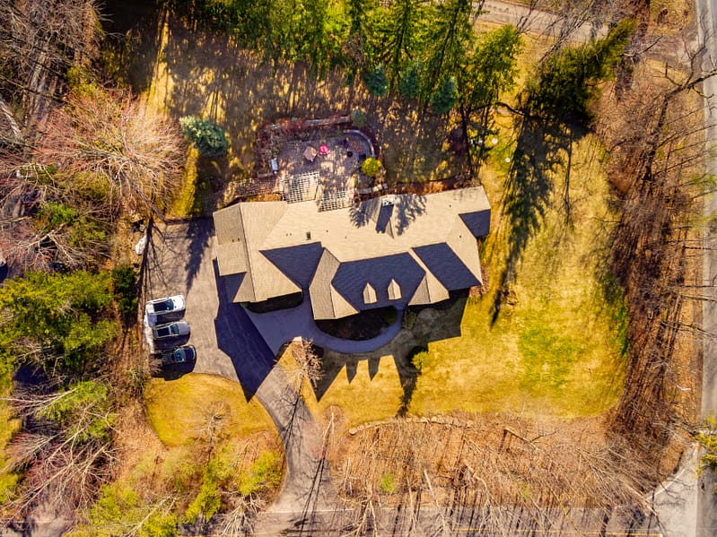 A country home aerial photo for real estate photo of 5790 Blind Line